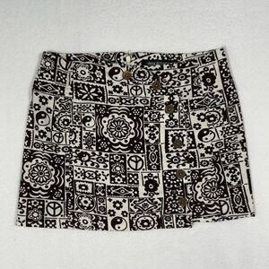 Urban Outfitters Mini Skirt Womens Small Boho Patchwork Button Front Y2K Indie